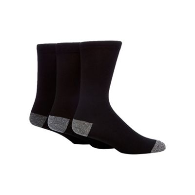 Pack of three black comfort seam socks